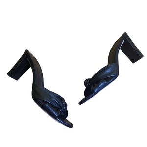 Veronica Beard Ganita Black Knotted Heels Size 8